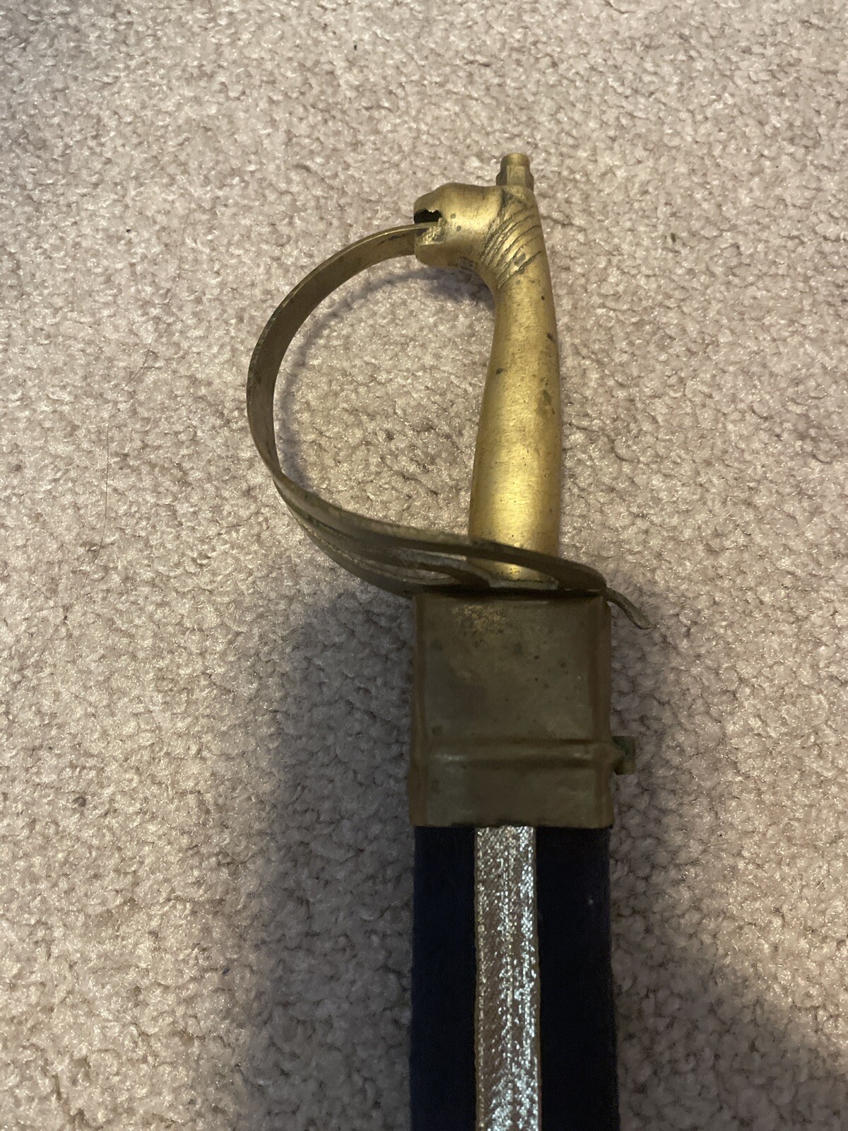 Vintage Made In India Curved Katana Or Sword With Fabric Sheath
