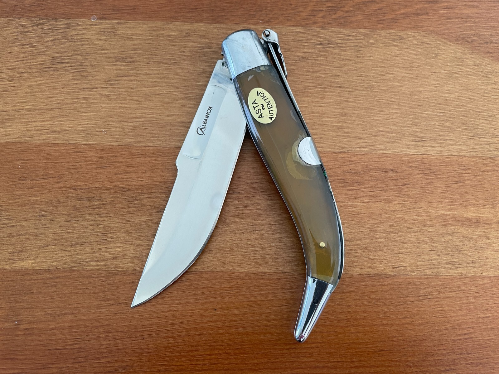 4.3″ Spanish Navaja Teja Pocket Knife Real Bull Horn Scales – USA Seller