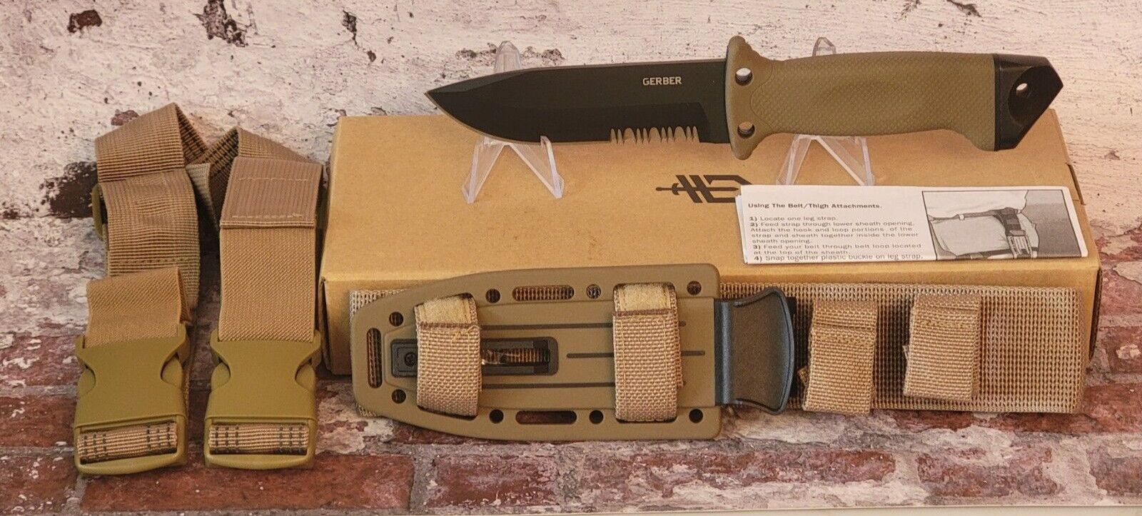 GERBER LMF II INFANTRY KNIFE WITH SHEATH Brown OR Black Plain OR Serrated *NEW*