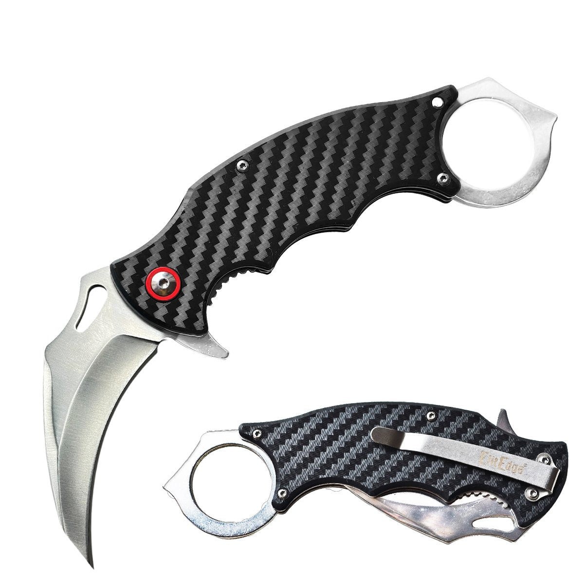 5.5″ Tactical Karambit Talon Claw Curved Blade Ball Bearing Folding Pocket Knife