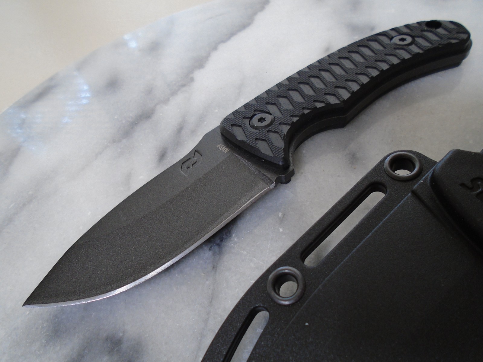 Schrade Mini Wolverine Fixed Blade Hunter Knife Full Tang Teflon 65MN G10 New