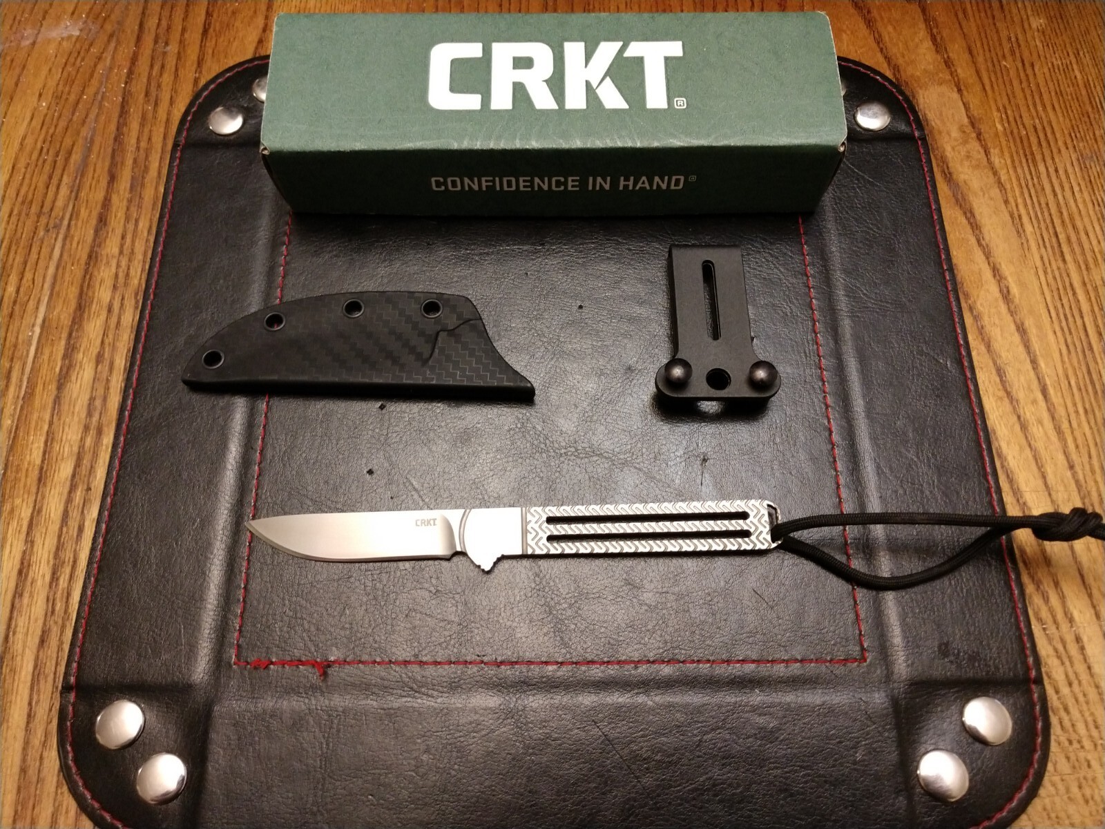 CRKT Testy Fixed Blade Knife 2.38″ 420-J2 Stainless Steel Blade Sheath 1.1 o.z.