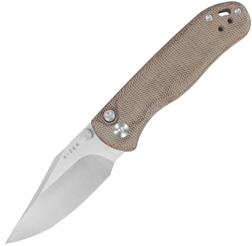 Kizer Cutlery Drop Bear 2 Folding Knife 3″ Nitro V Steel Blade Micarta Handle