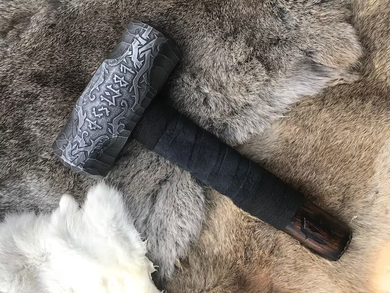 Hand Engraved Forged Hammer Head Unique Rustic Gift for Him, Gift For Husband