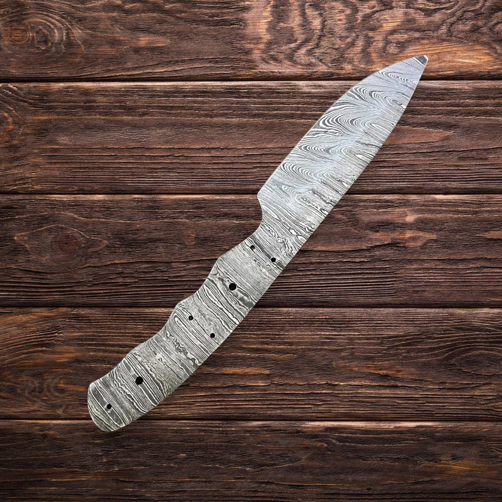Custom Damascus Knife Blank Drop Point Full Tang Hunting Survival Tactical Tool