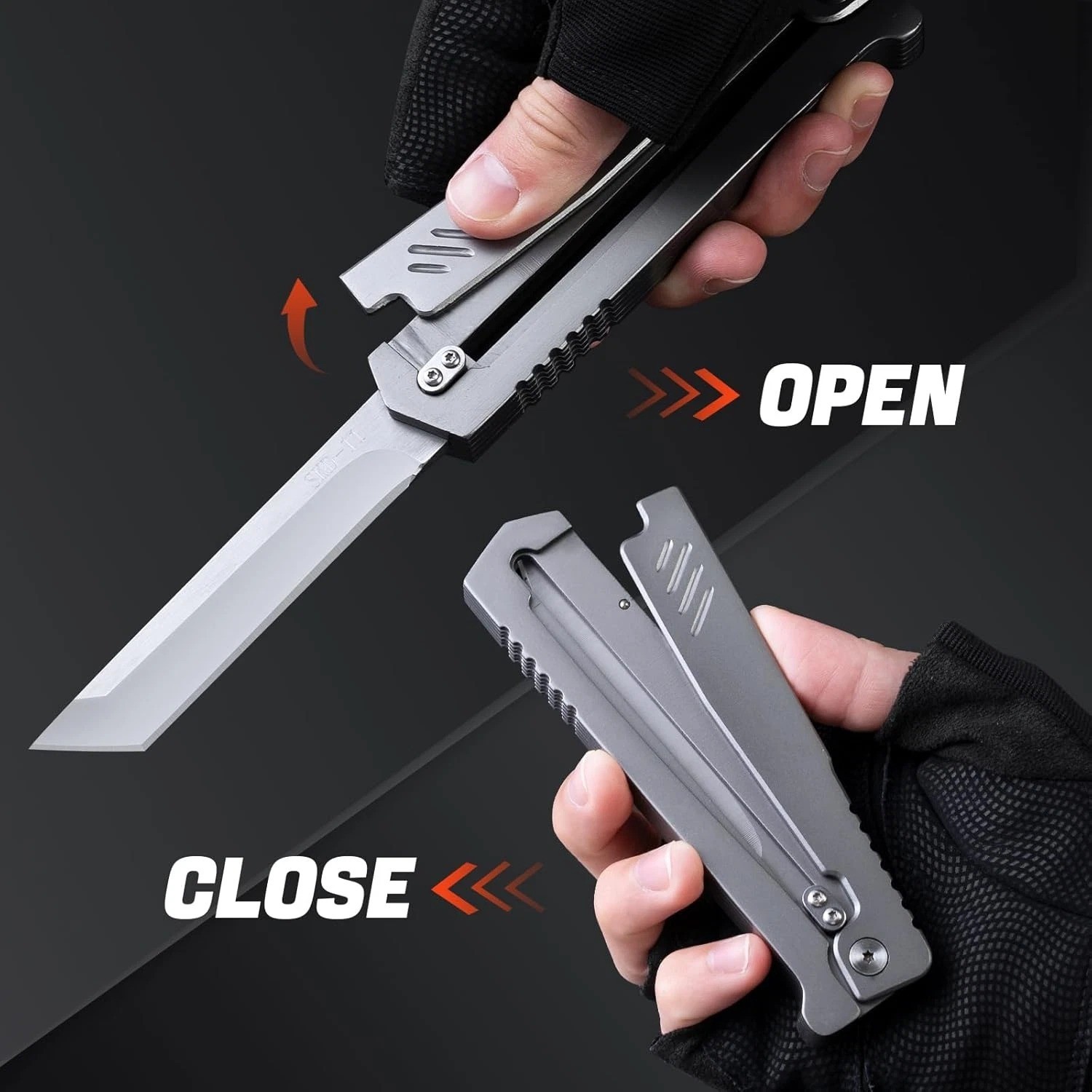 Pocket Knife for Men Folding Knife 3.75in D2 Steel Blade EDC Multitool