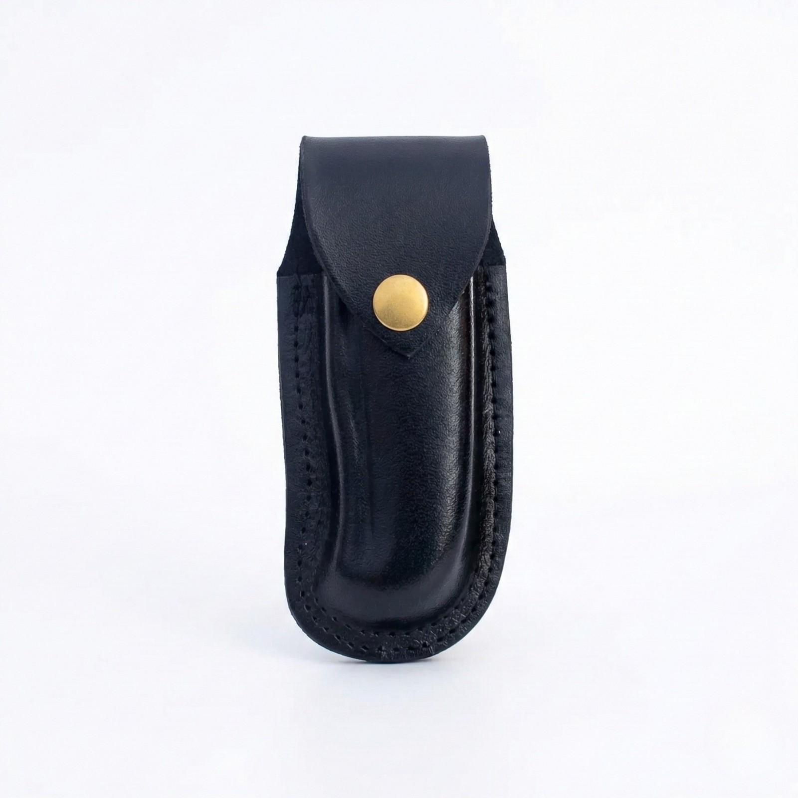 Black Leather Folding Knife Belt Sheath EDC Pouch Tactical Buck 110