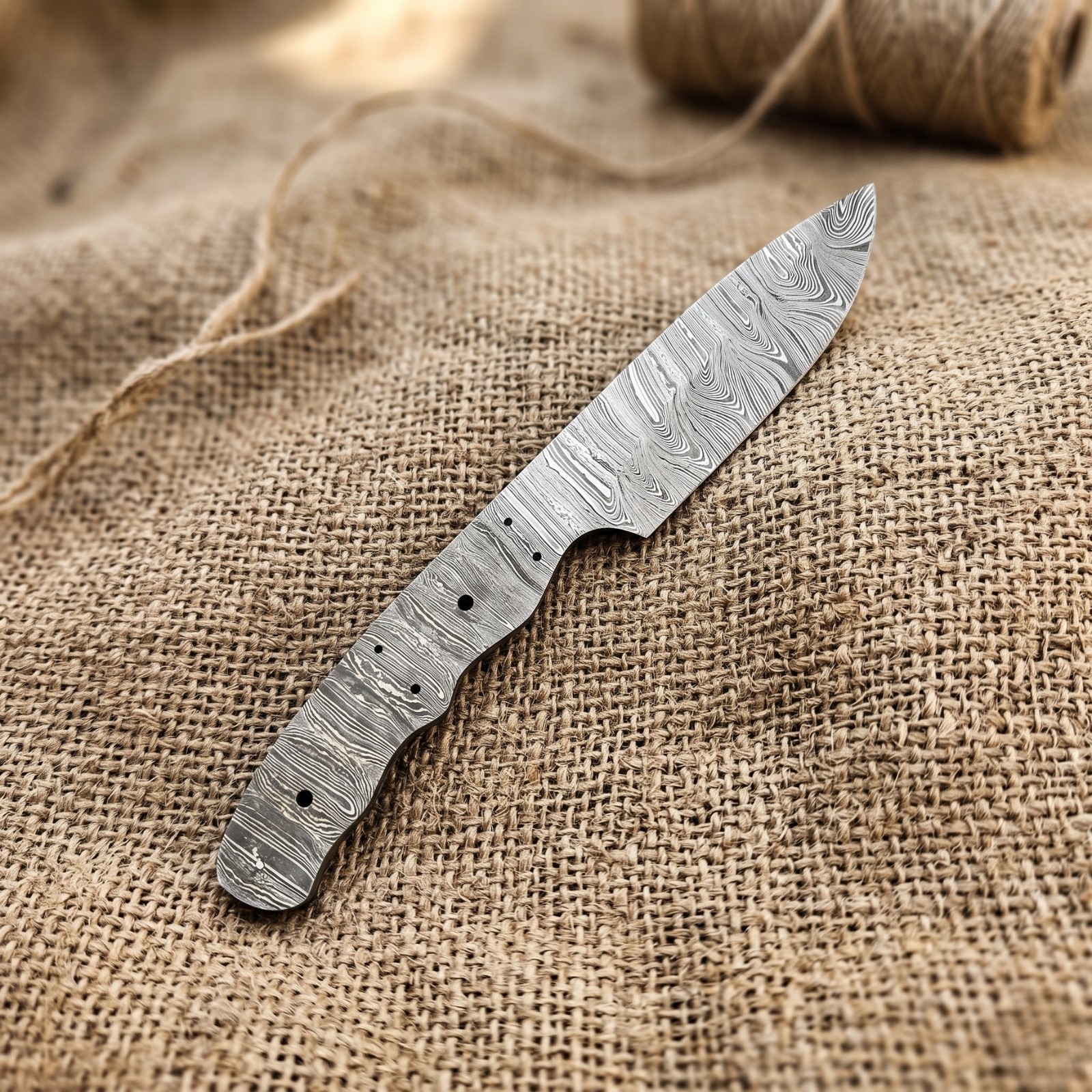 Premium Custom Damascus Knife Blank Crafting Tool Custom Gift DIY Blade Making
