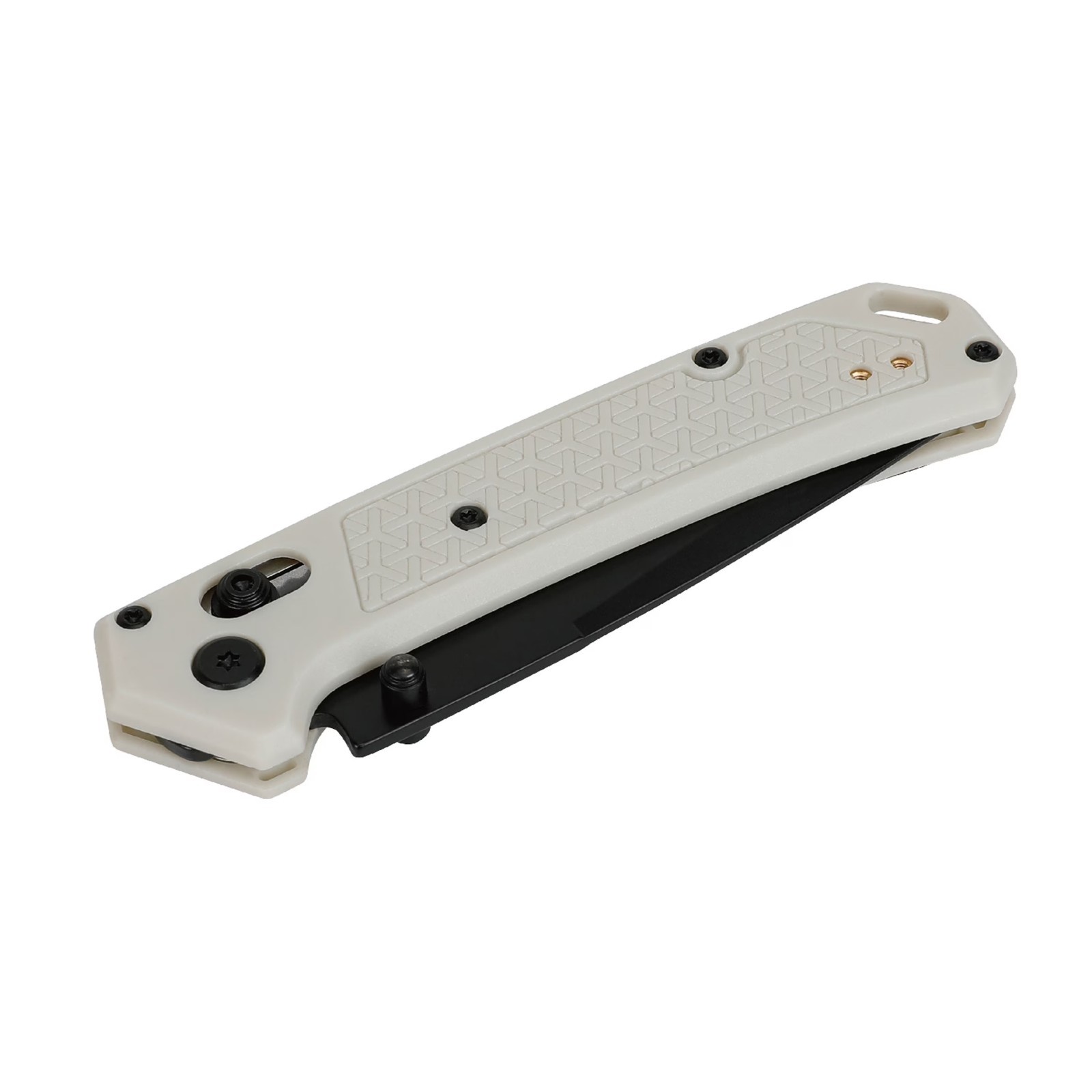 Ozark Trail Glacier 7.5 Inch Folding Knife White w/ Shaft Lock