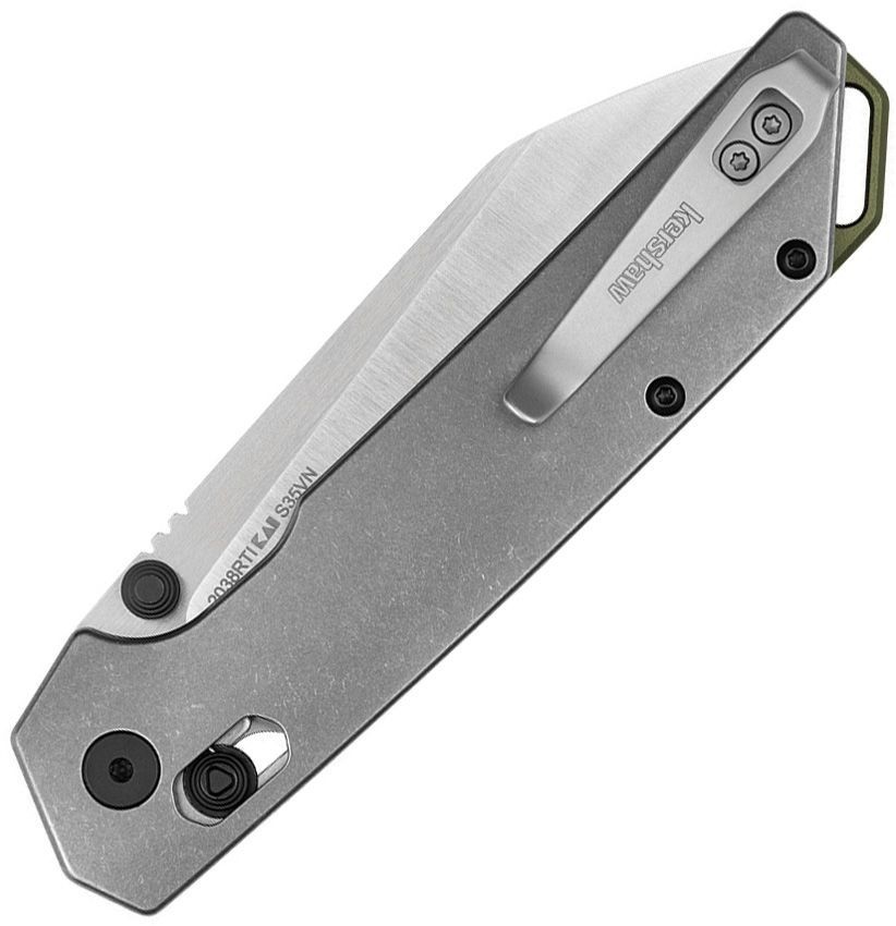Kershaw Iridium Folding Knife 3.5″ Satin Bohler M390 Steel Blade Titanium Handle