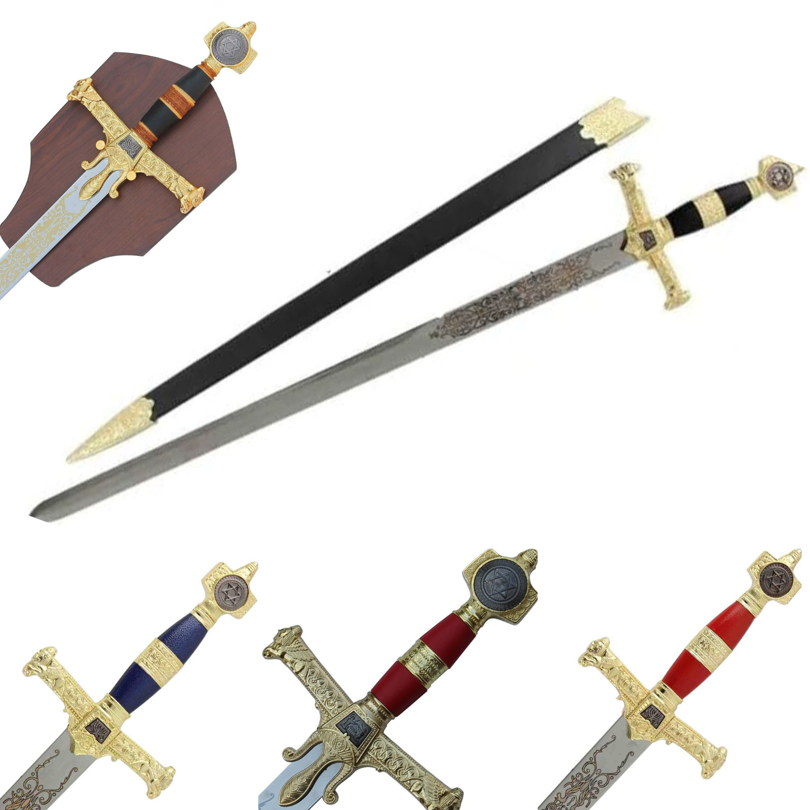 KING SOLOMON MEDIEVAL TEMPLAR CRUSADER REPLICA LONGSWORD – Historical Collection