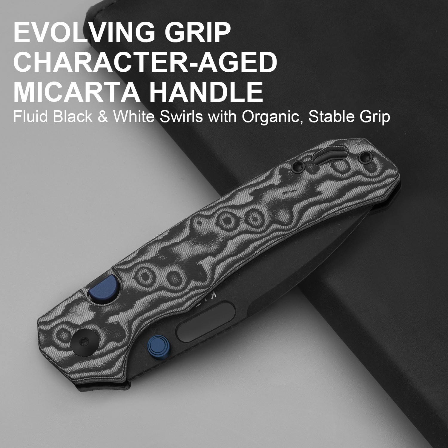 Kizer Outposter Folding Pocket Knife Nitro-V Blade Micarta Handle V3802BDA2