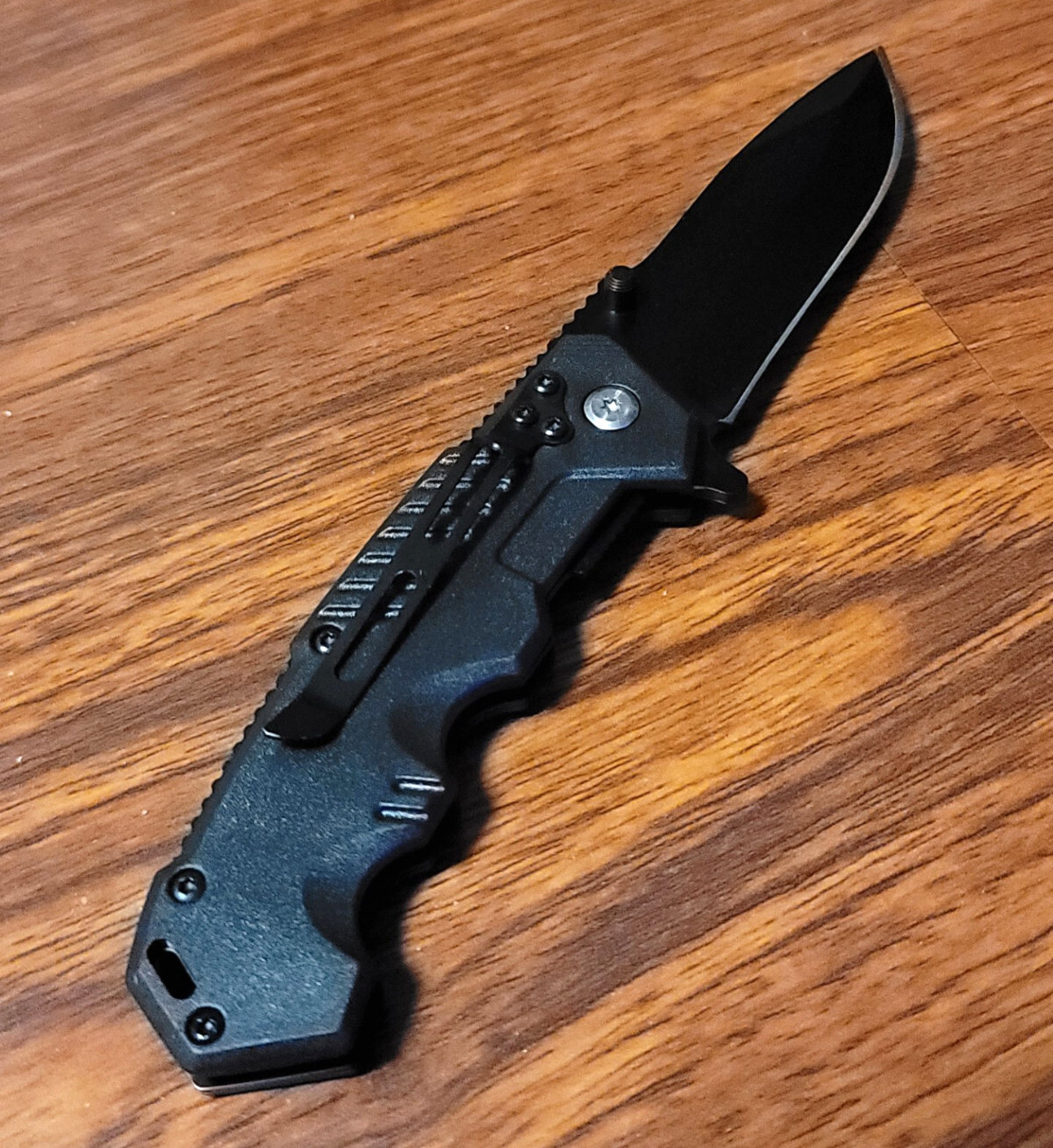 Ray Cutlery Black Sable Aluminum Body Stainless Steel 7CR17 Quick Open Knife