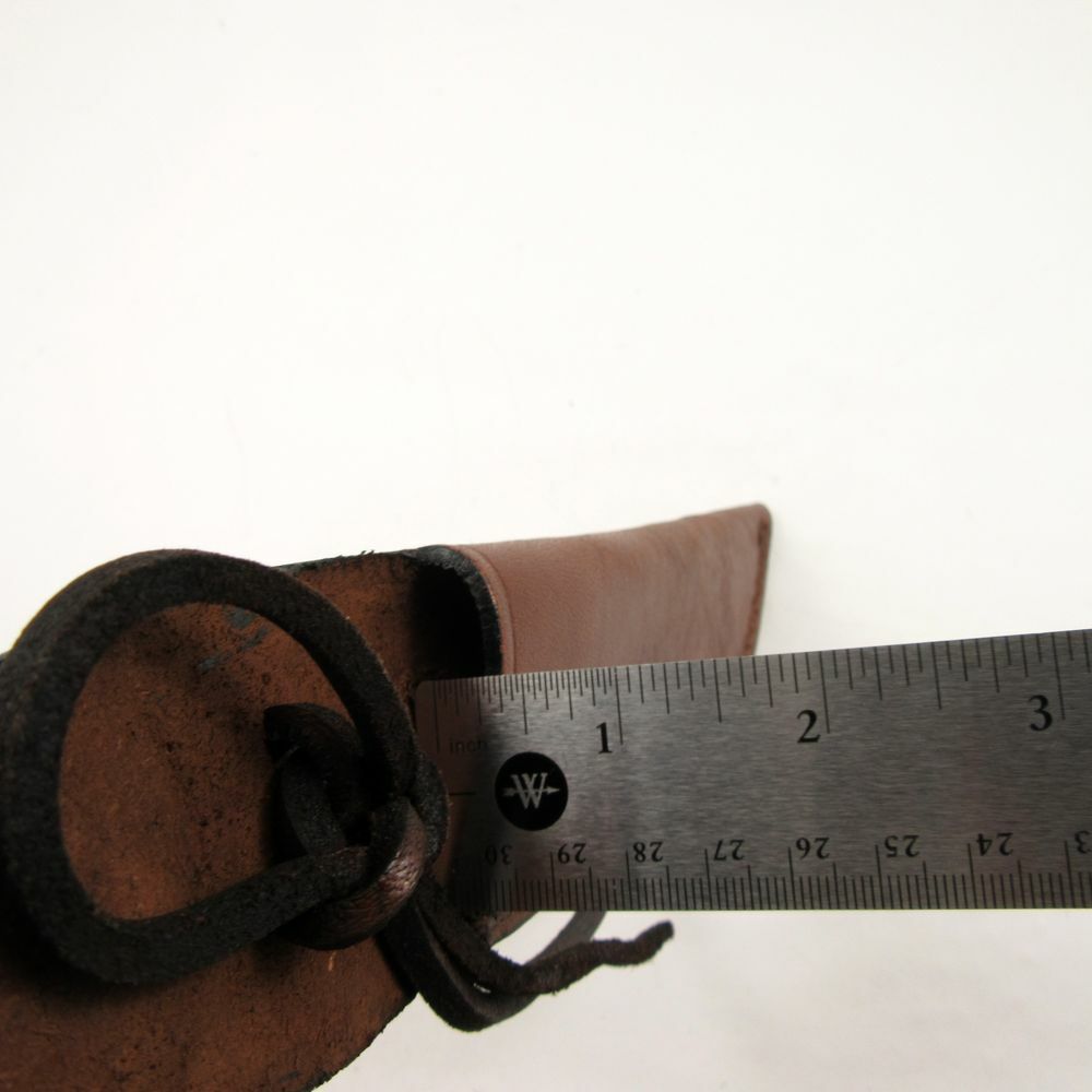 Knife Sheath Leather Belt Fixed-Blade Brown 10″ – Fits Blade up to 5.5″ x 1.25″