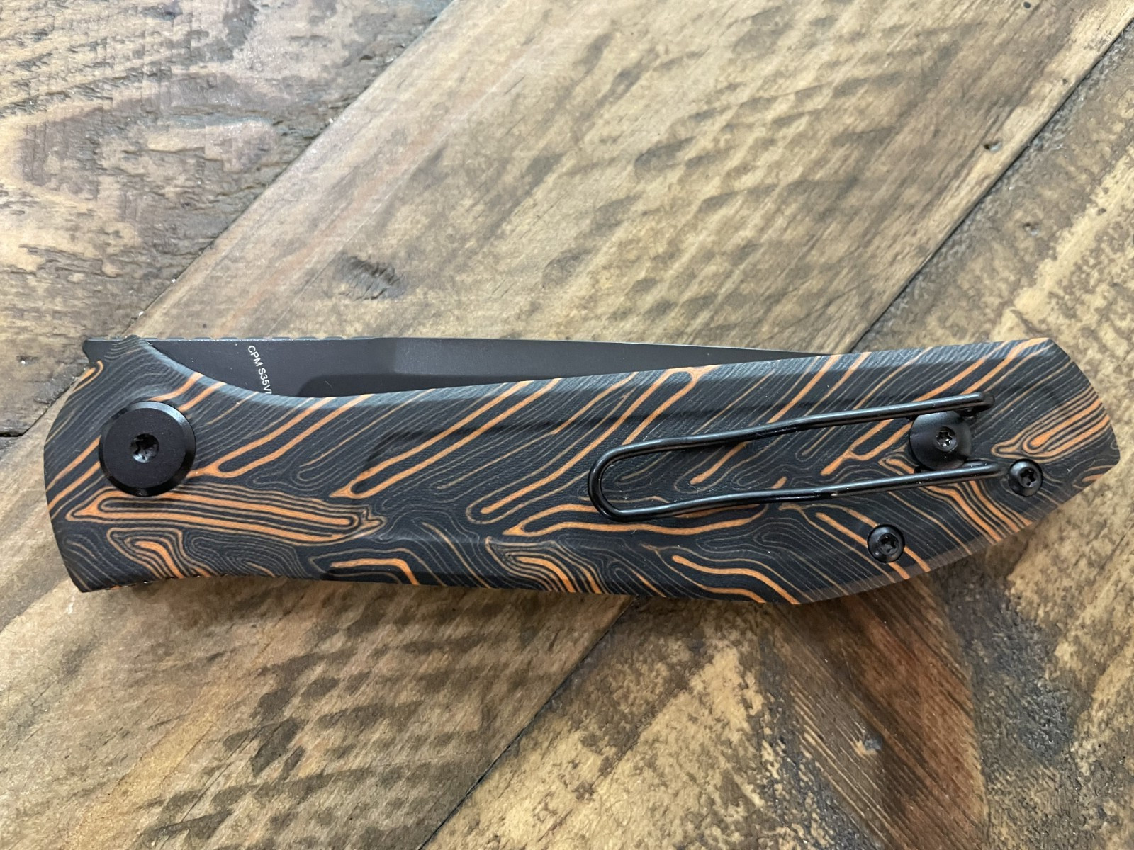 ECHO BY CKF Splinter Linerlock Orange & Black G10 Folding CPM-S35VN Knife 08OR