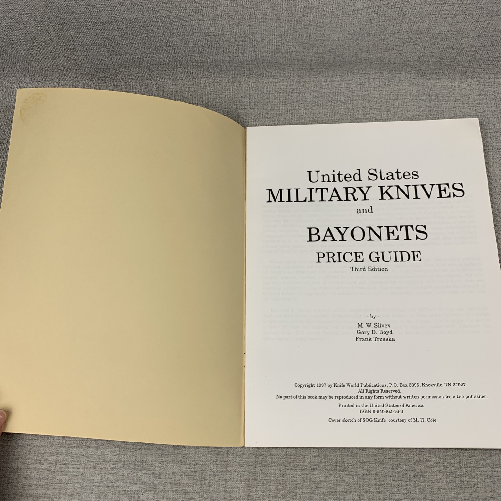 United States Military Knives and Bayonets Price Guide, 3rd Ed M W Silvey Rare