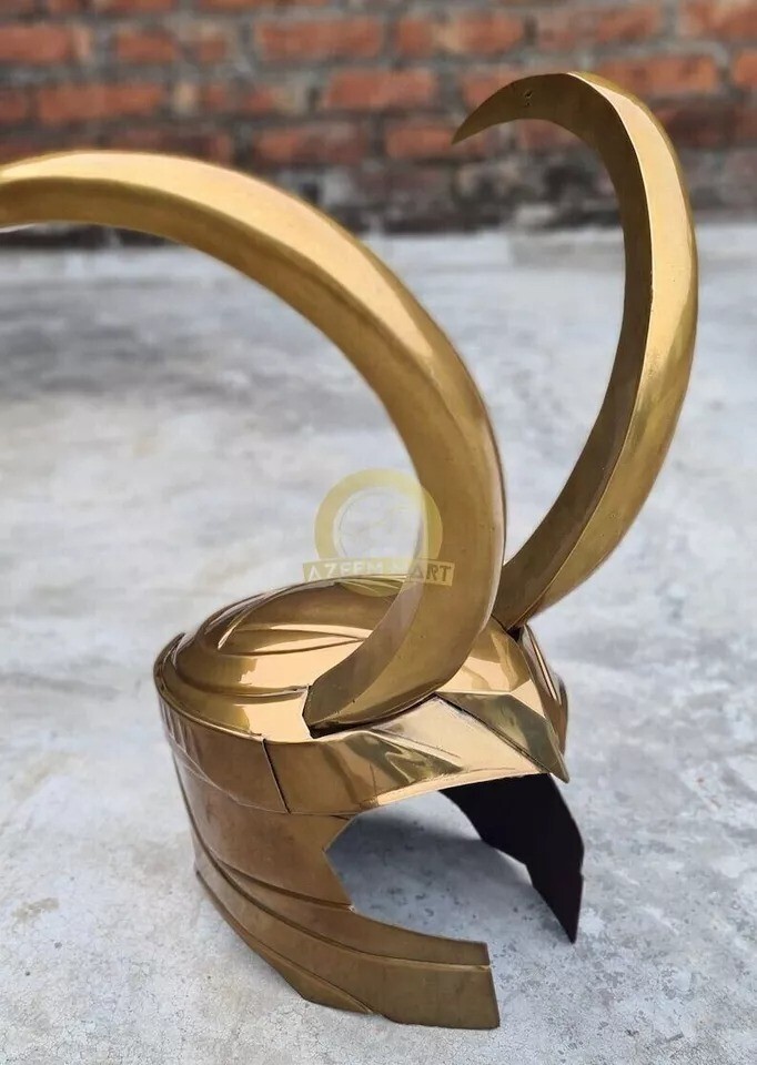Collectible Helmet Golden Laufeysn Loki Helmet Cosplay Metal Replica