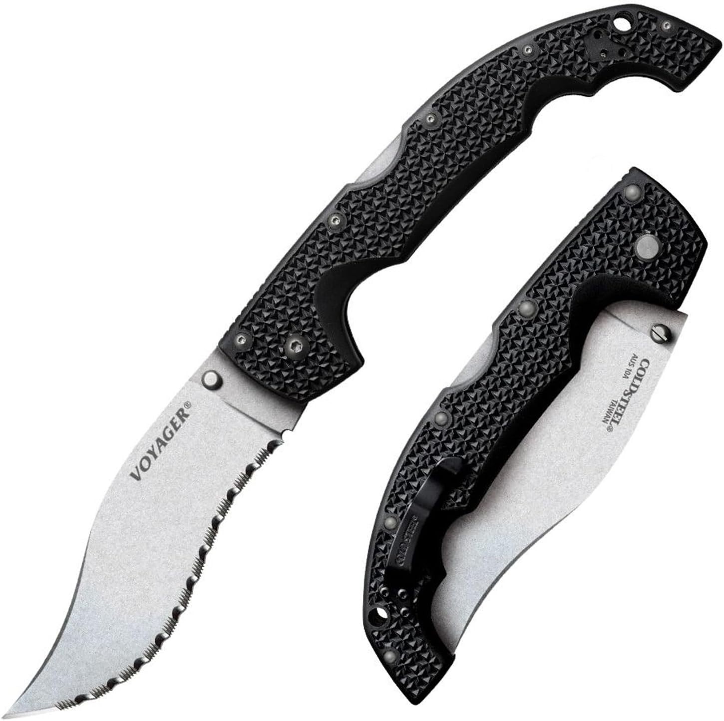 Cold Steel Voyager XL Vaquero Folding Knife 5.5″ AUS10A Kukri Plain Edge