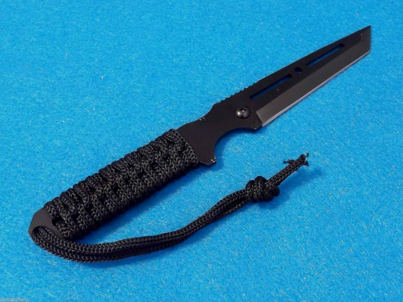 SLICK SNIPER I 210992 Black Tanto fixed blade Belt, Boot, Neck knife 8″ overall