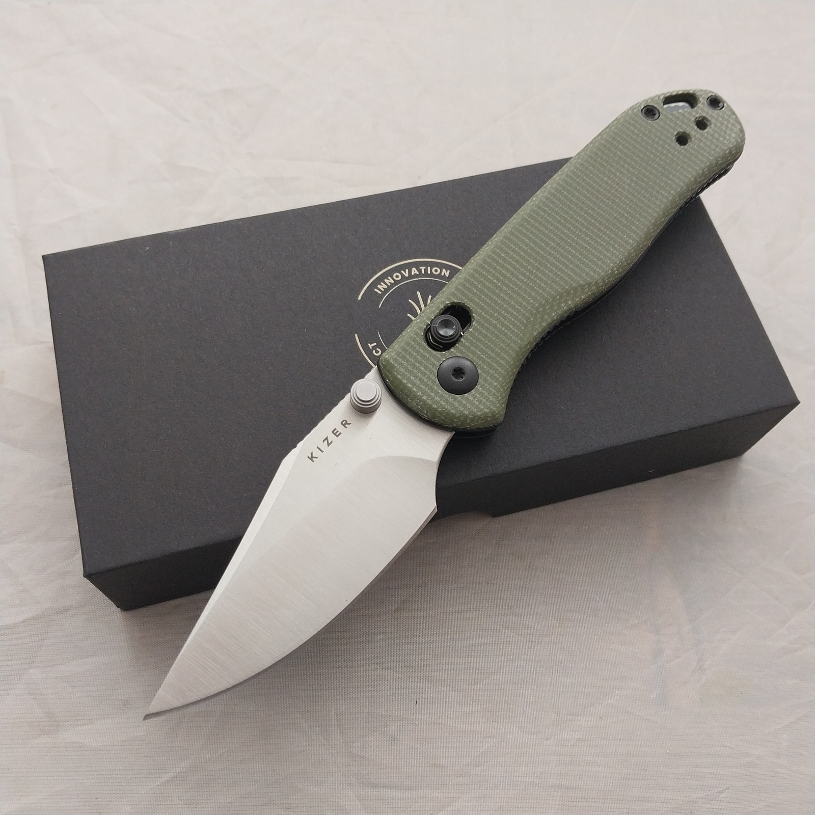 Kizer Cutlery Drop Bear 2 Clutch Lock Micarta Folding Pocket Knife V36192KC1