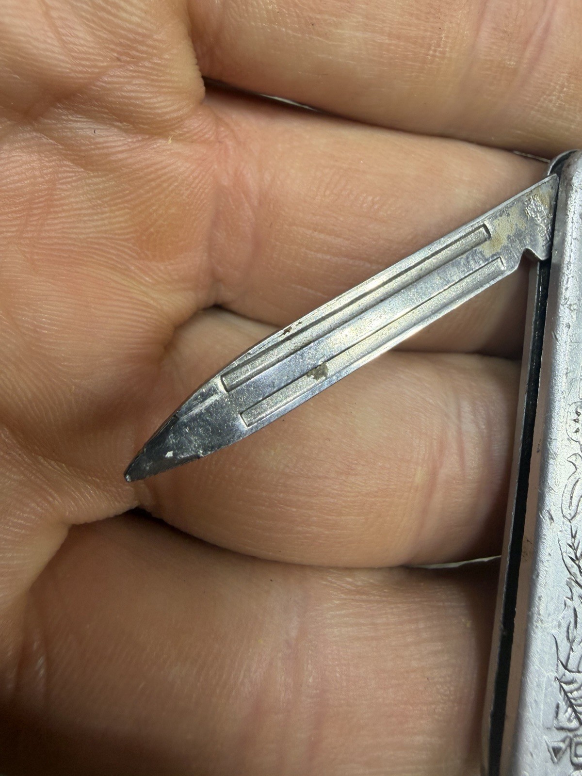 ALCOA Imperial Rare Vintage Pocket Knife Engraved Aluminum W/Stainless St Blades