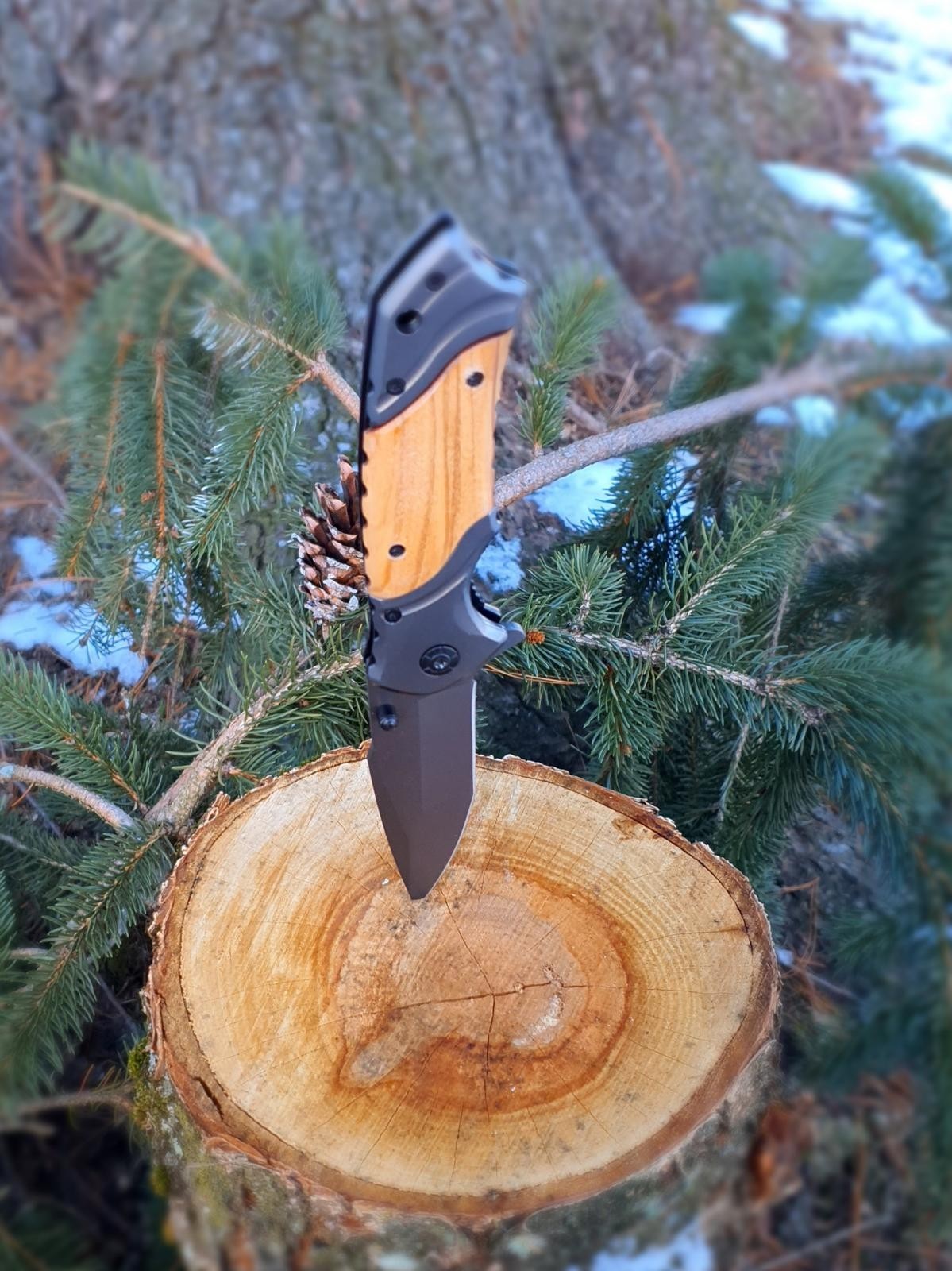 Handcrafted Wood Handle Folding Pocket Knife (3 Variations)