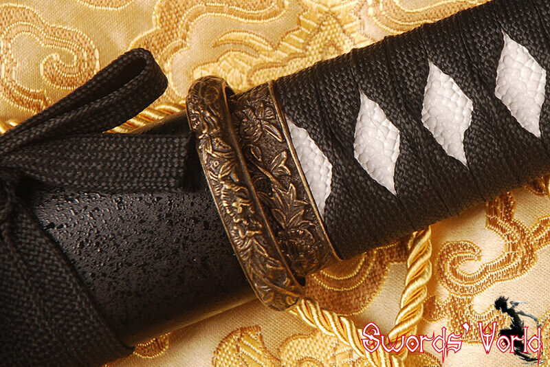 Sharp Japanese Tanto Samurai Sword self- defense Knife Carbon Steel Bo-hi Blade