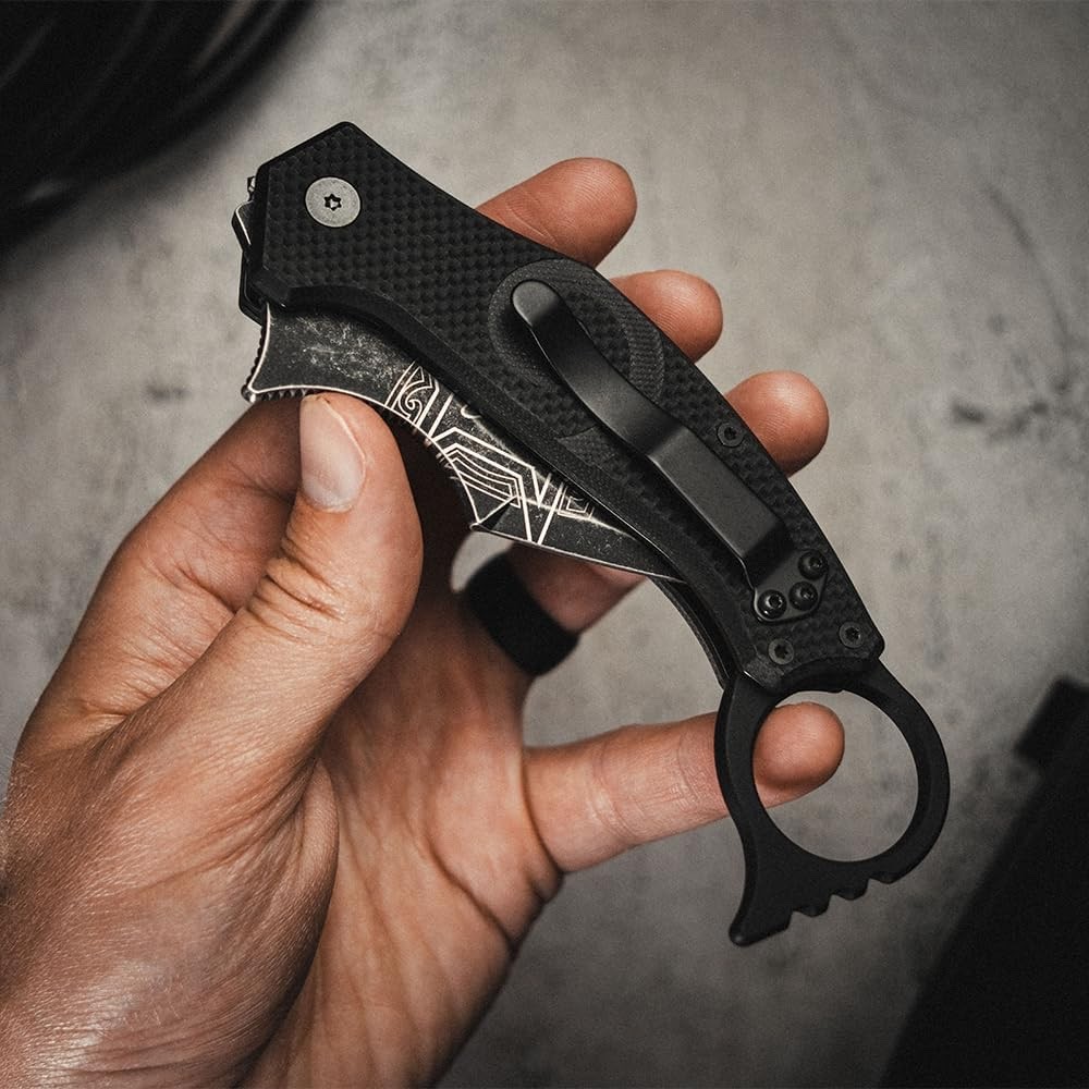 Fox MOA Linerlock Whongi Karambit Black G10 Folding Bohler N690 Pocket Knife 653