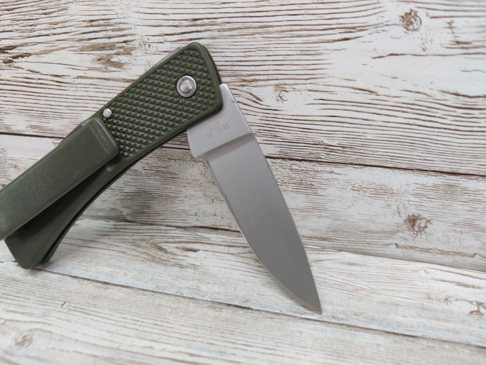 Mini 420 Stainless Steel Folding Pocket Knife, Back Lock Pocket Clip