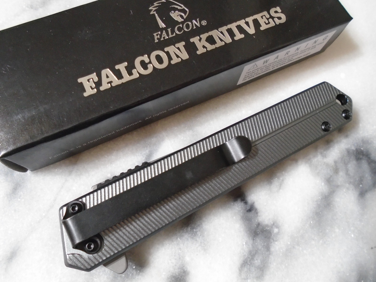 Falcon Assisted Open Tanto Pocket Knife Gray 440 Folder KS1315GY 8.20″ OA New