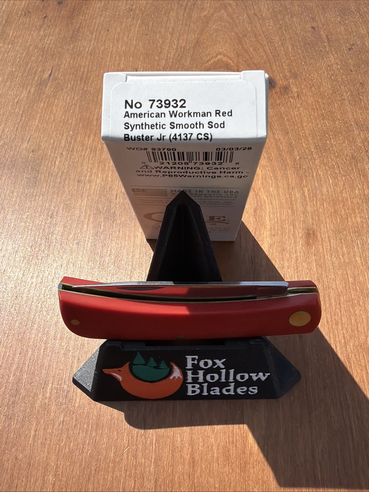 Case XX 2026 American Workman 4137 Carbon Steel Red Sod Buster Jr. Knife