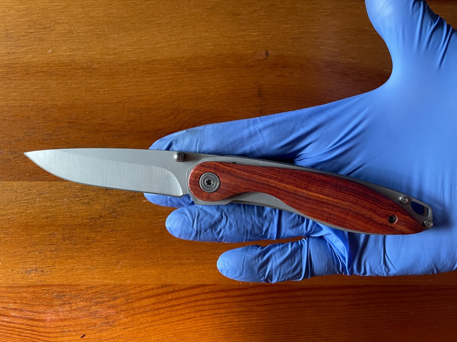 Spanish Navaja 3.14″ Tactical Pocket Knife Stainless 3CR13 Brown Wood US Seller