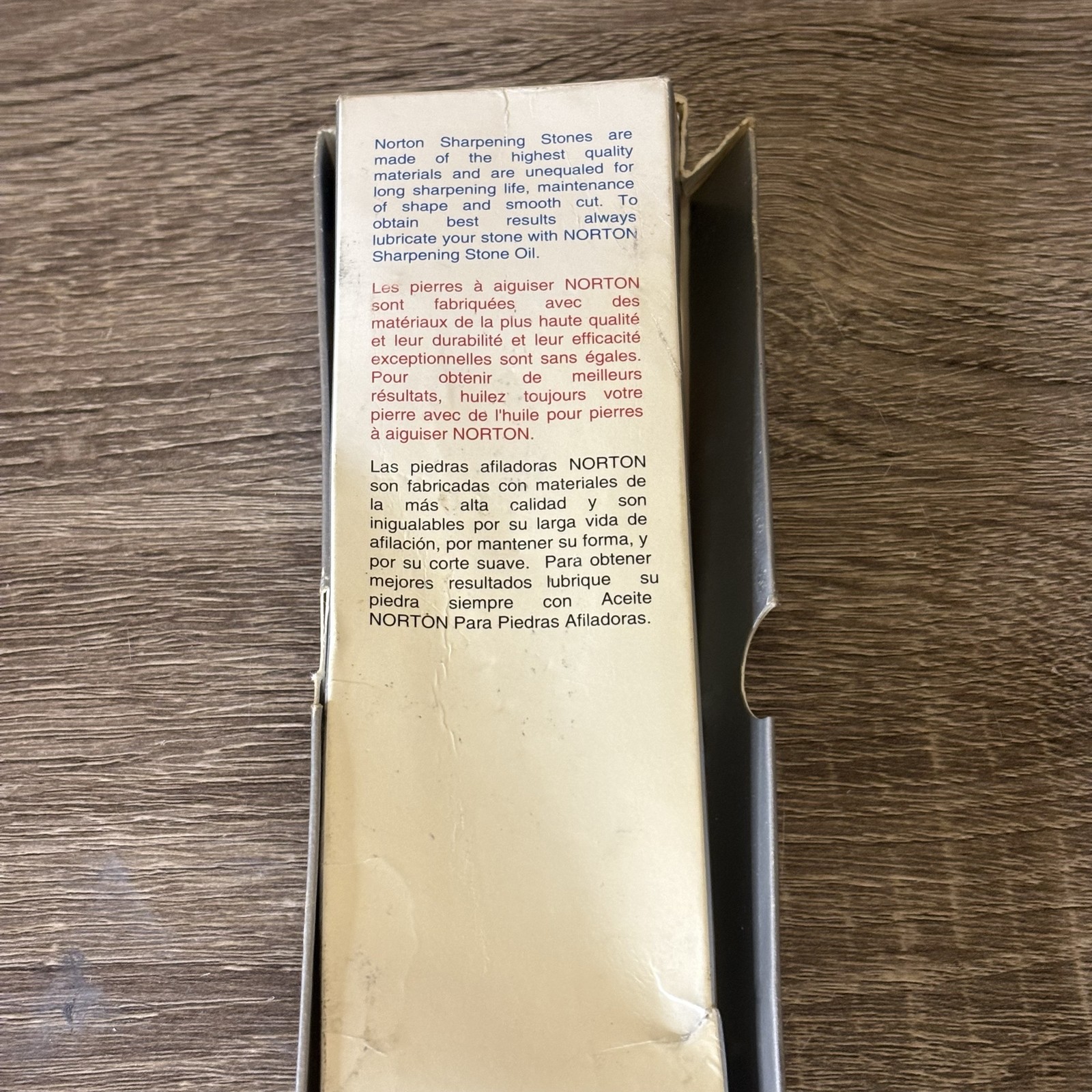 Norton India Special Gouge Slip Sharpening Stone FS-76 Fine Oil Filled
