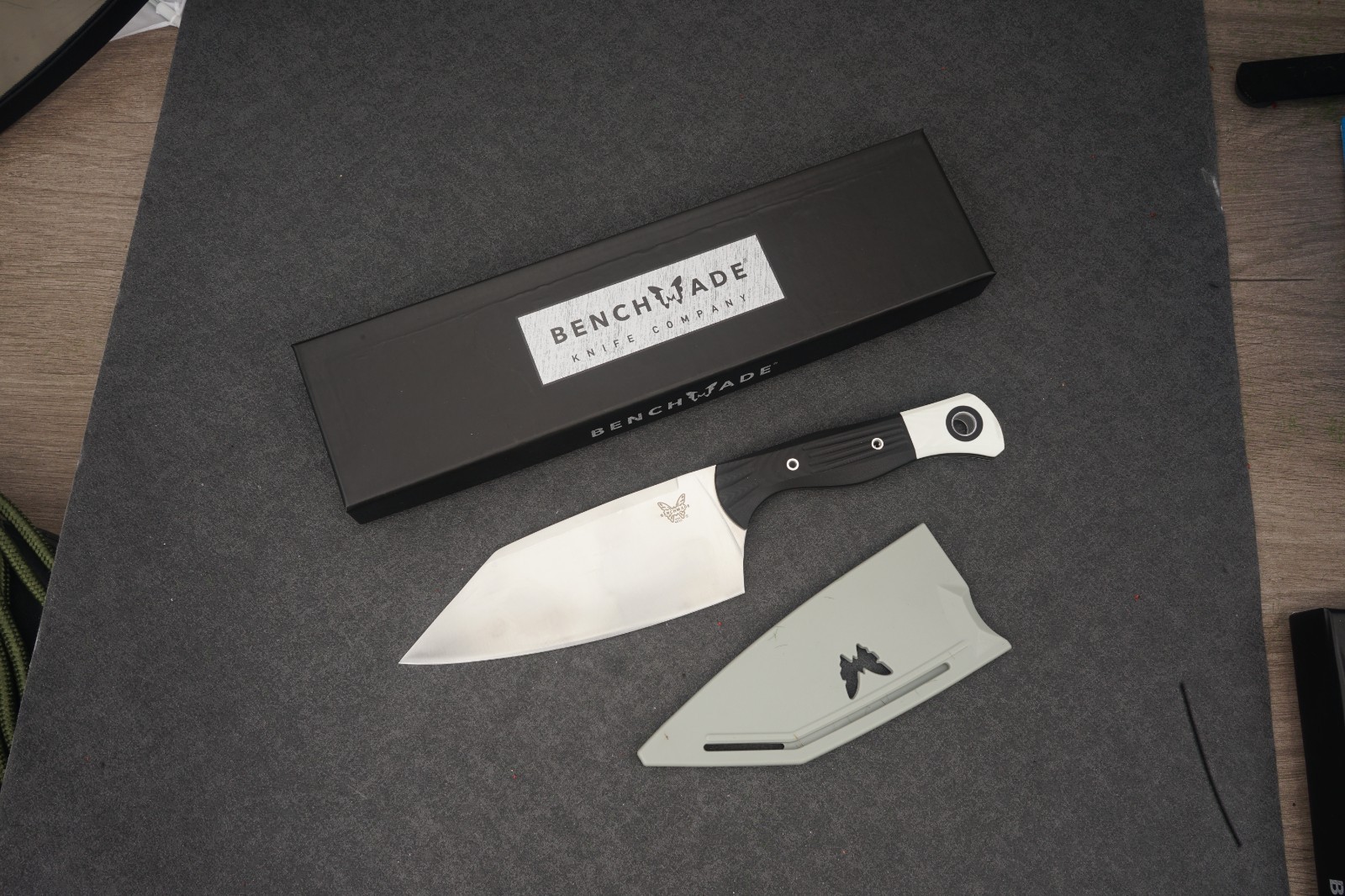 Benchmade 4010 Station Knife CPM-154 Black Handle Fixed Blade w/ Sheath