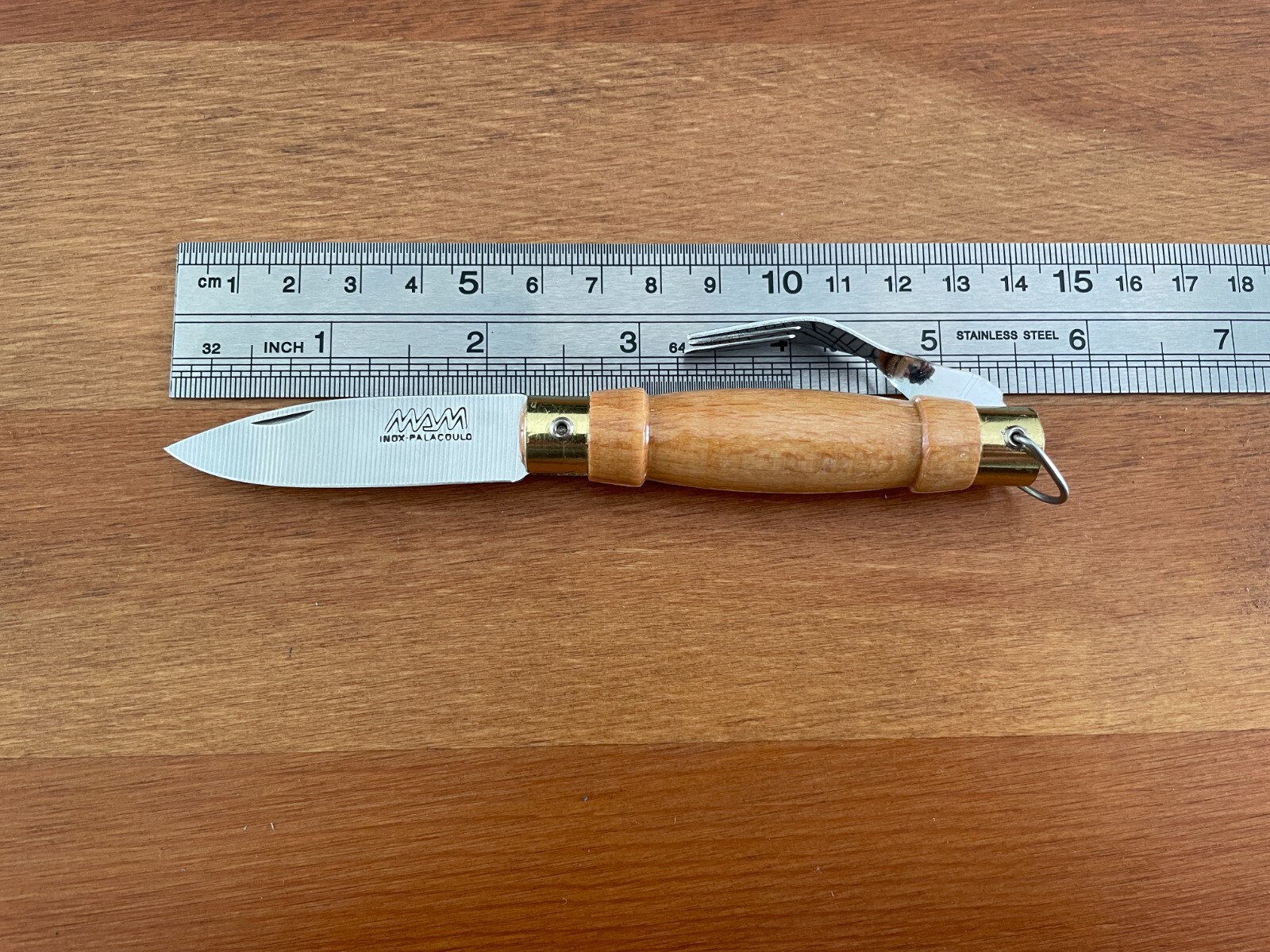 2.16″ Portuguese Navaja MAM with Fork Inox-Palacoulo Wood Handle – USA Seller