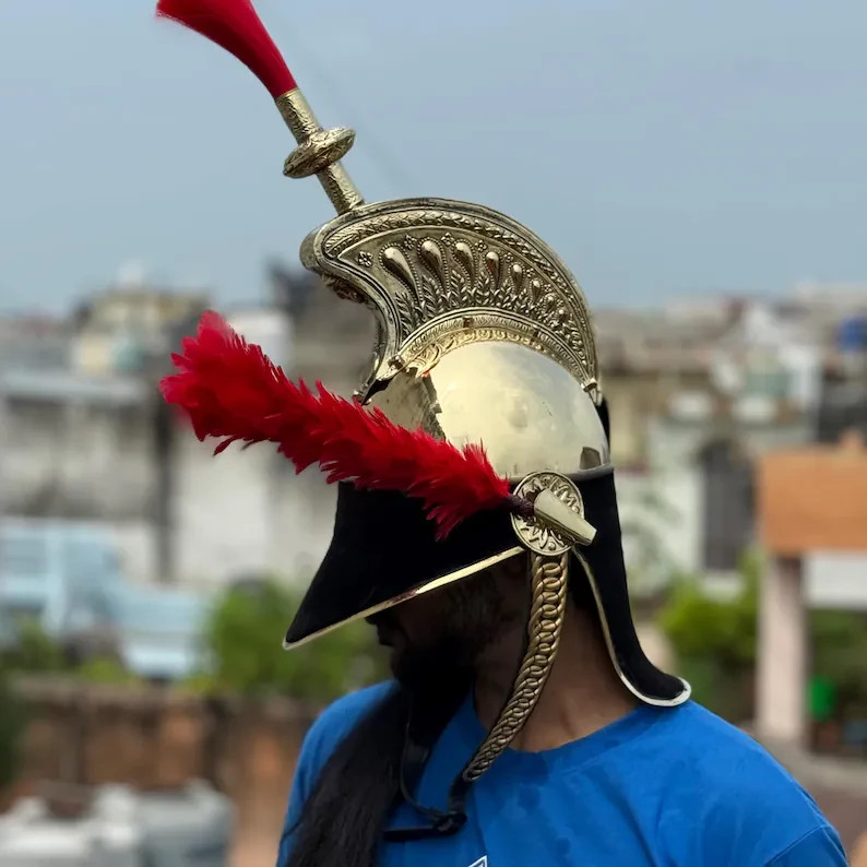 Napoleon Brass Pickelhaube Helmet – French Empire Cavalry Helmet | LARP, Cosplay