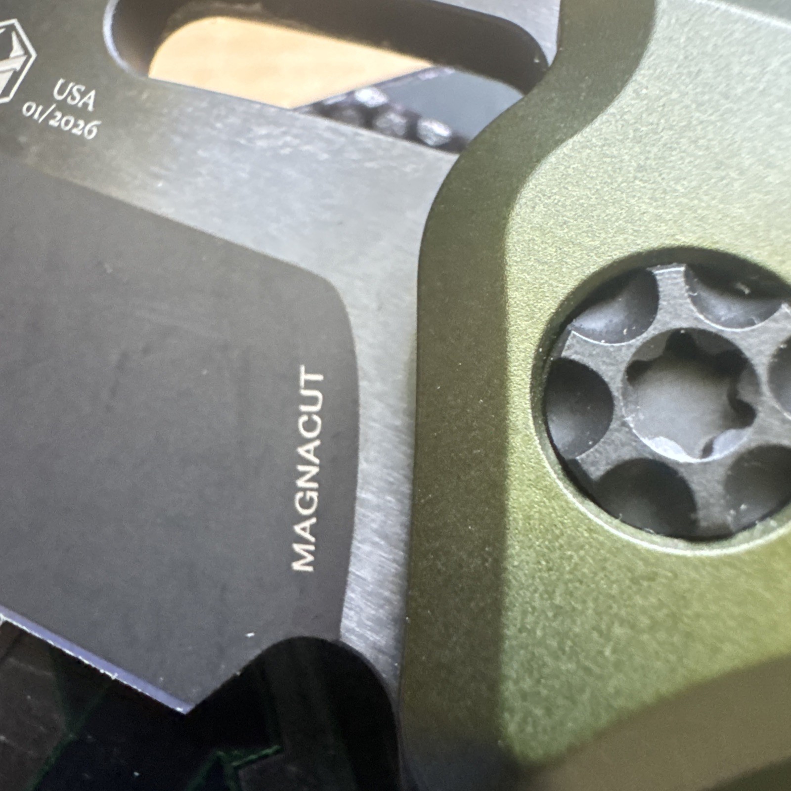 Heretic Knives Medusa Tanto DLC Magnacut Steel OD Green Framelock Made in USA