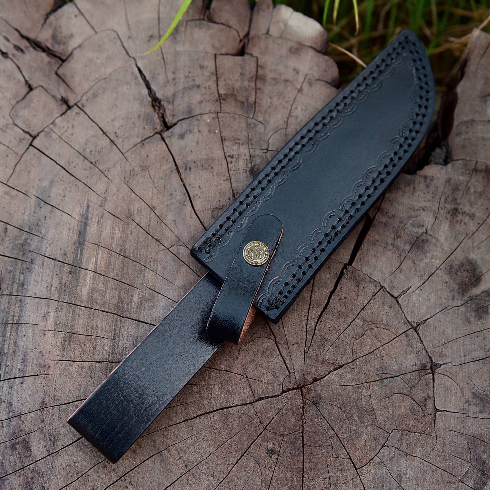 USA Hand crafted Sheath Fixed Blade Knife Sheath Leather Pouch Knife Holster EDC