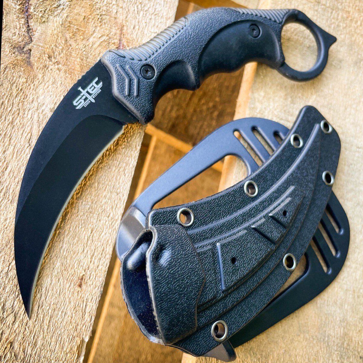 7.5″ Military Tactical Hunting COMBAT Karambit FIXED BLADE KNIFE Survival EDC