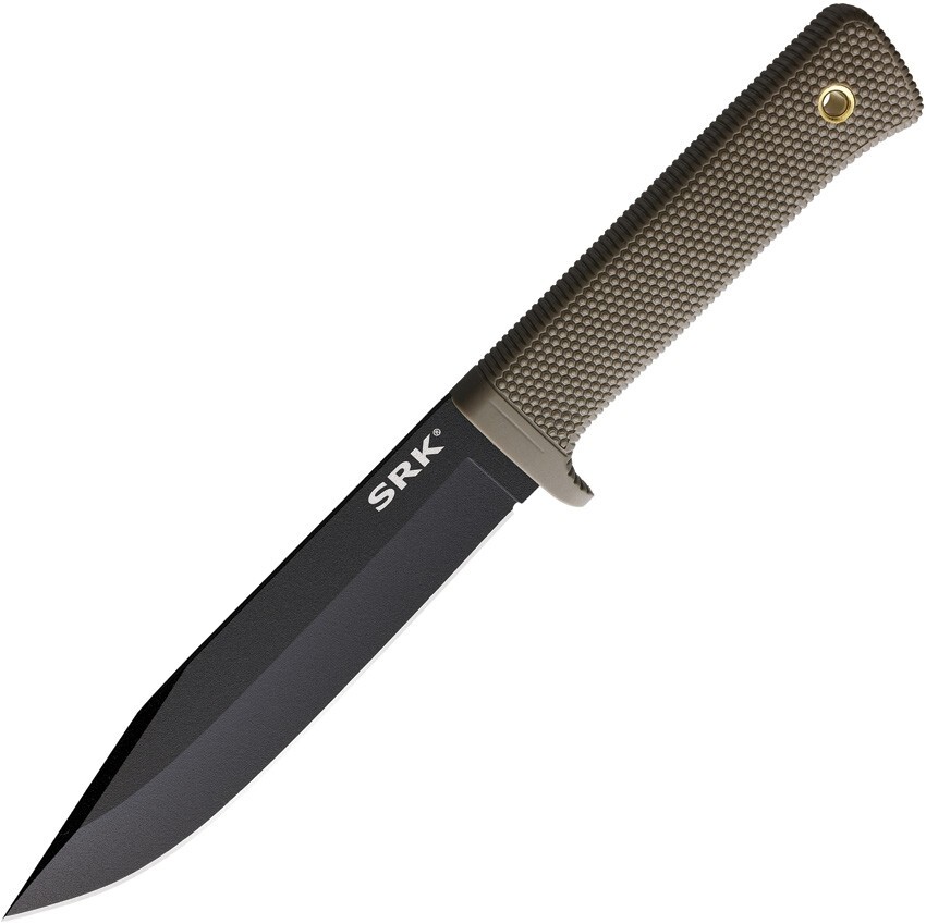 Cold Steel SRK Fixed Knife 6″ SK-5 Carbon Steel Blade Dark Earth Kray-Ex Handle