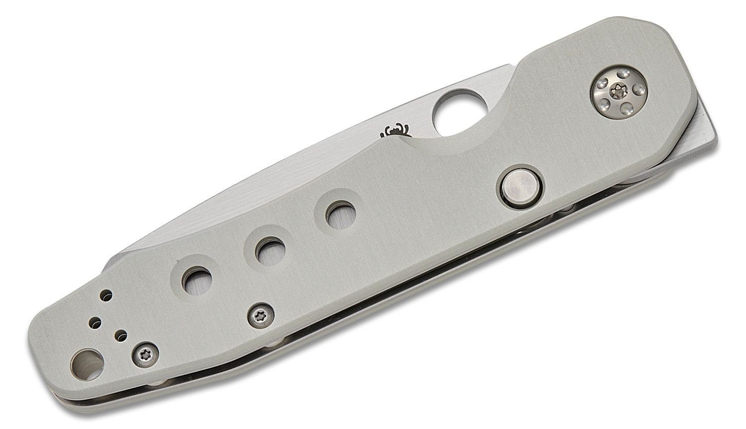 Spyderco Smock CPM-CruWear Satin Blade Satin Aluminum Handles C240ALCWP