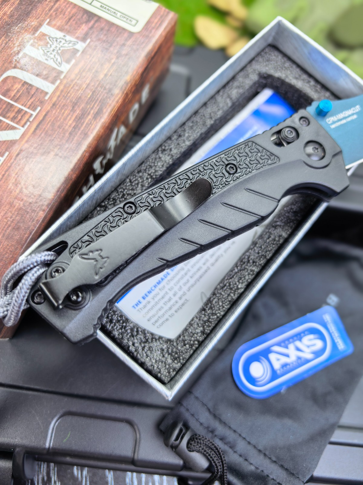 Benchmade 18060 Adira MagnaCut Folding Pocket Knife Grivory Handle EDC
