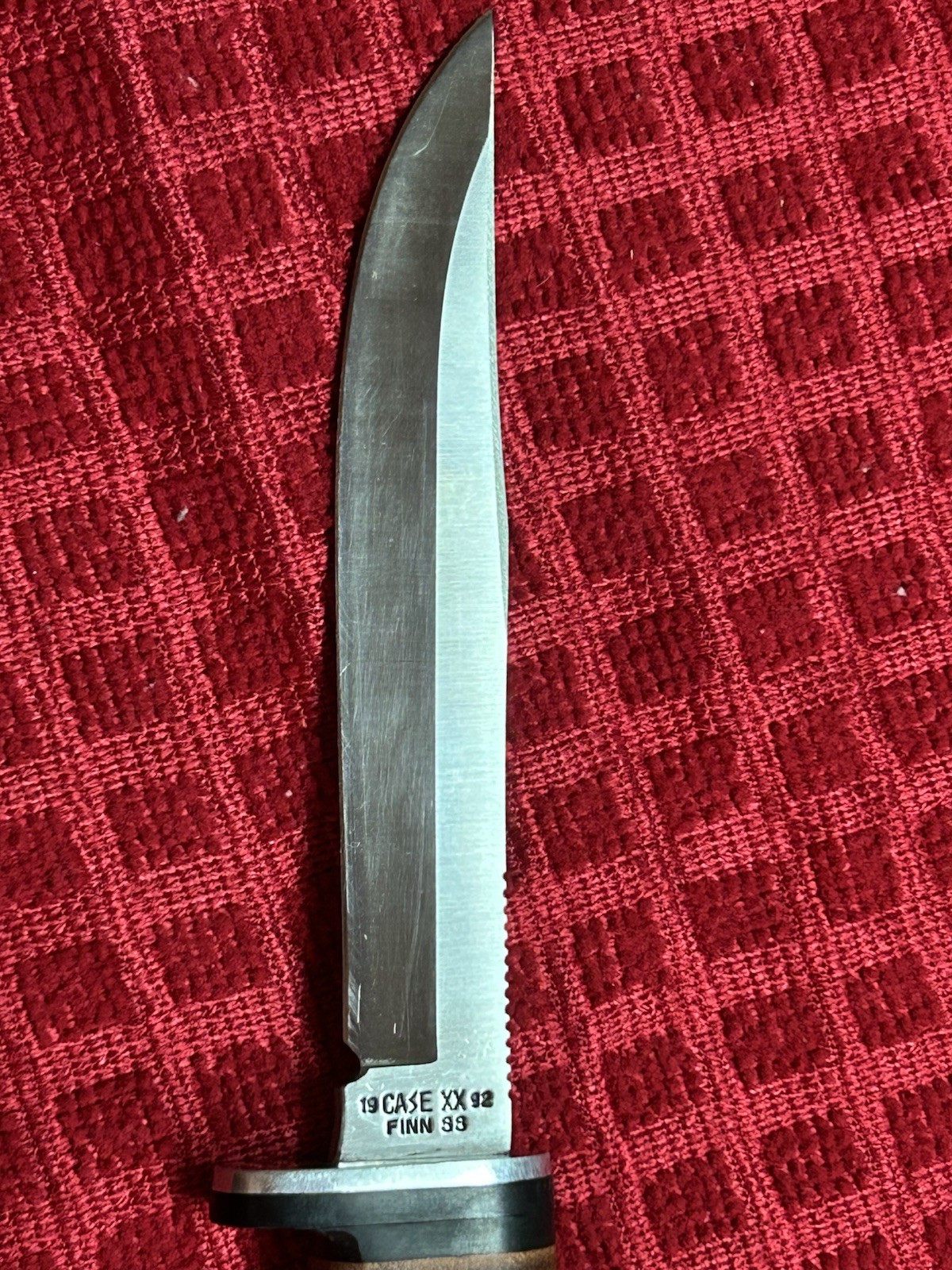 Case XX, 3 FINN SS, 1992, Fixed Blade Knife, With Leather Sheath, Original Box