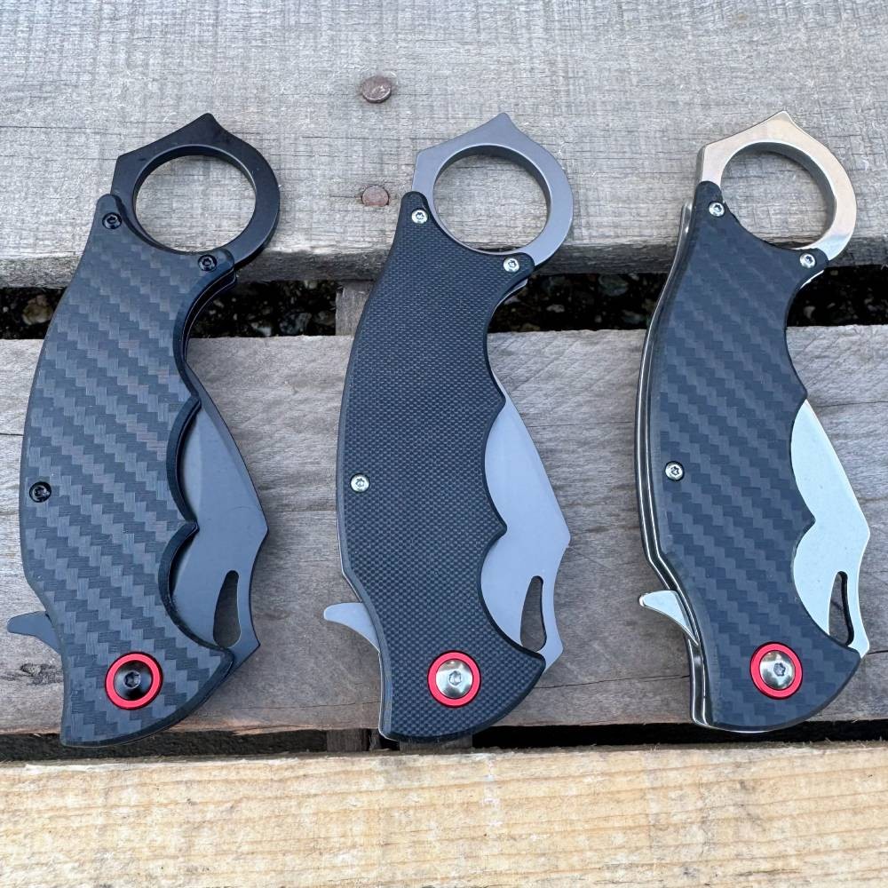 5.5″ Tactical Karambit Talon Claw Curved Blade Ball Bearing Folding Pocket Knife