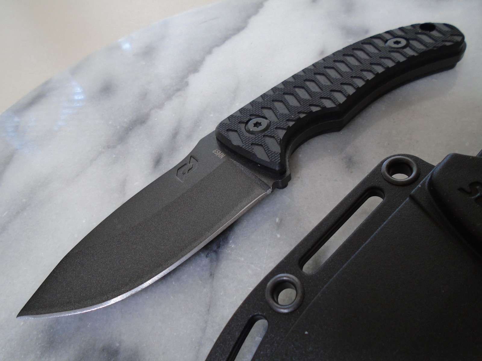 Schrade Mini Wolverine Fixed Blade Hunter Knife Full Tang Teflon 65MN G10 New