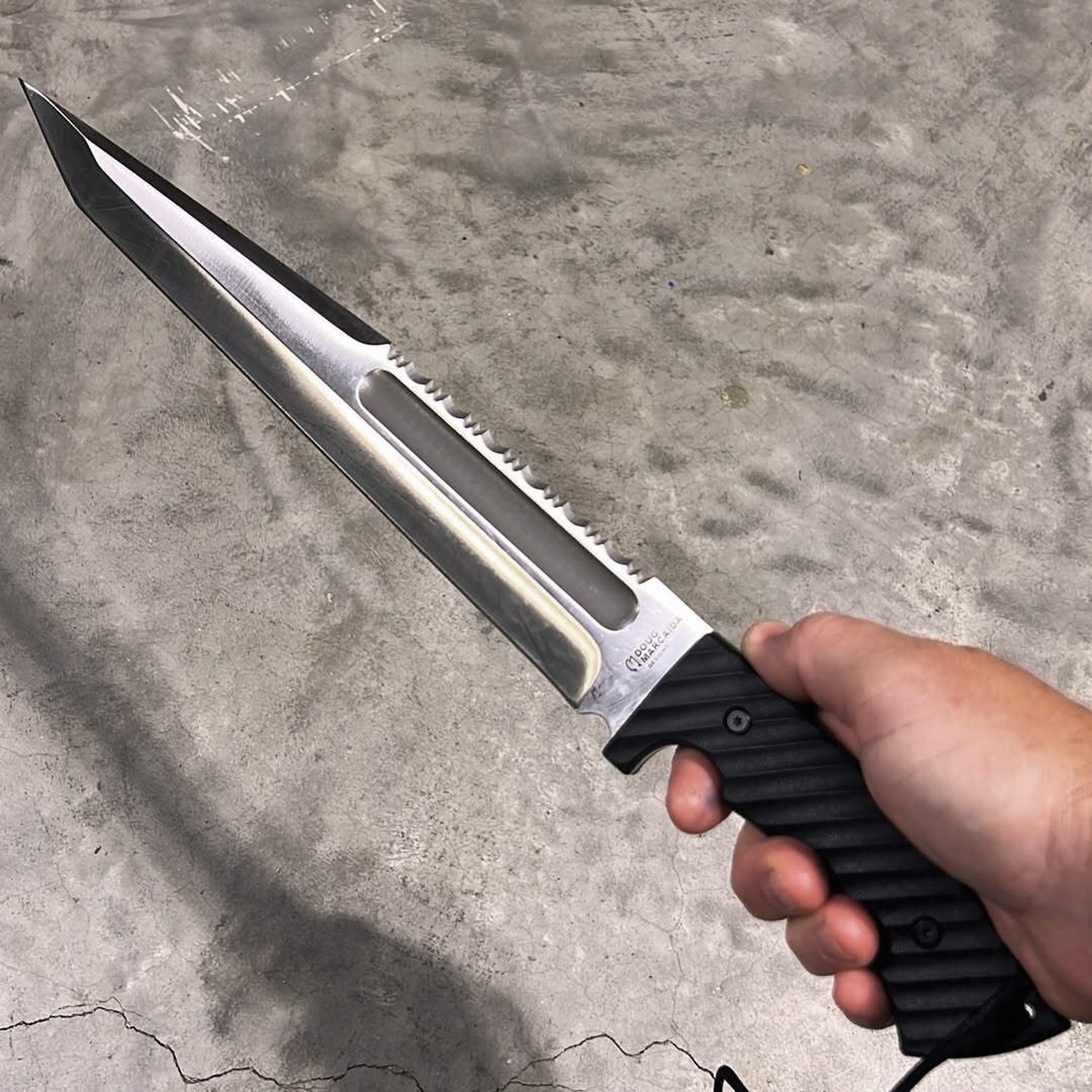 BattlBolt Fixed Blade Full Tang Machete Hunting Survival Knife by Doug Marcaida