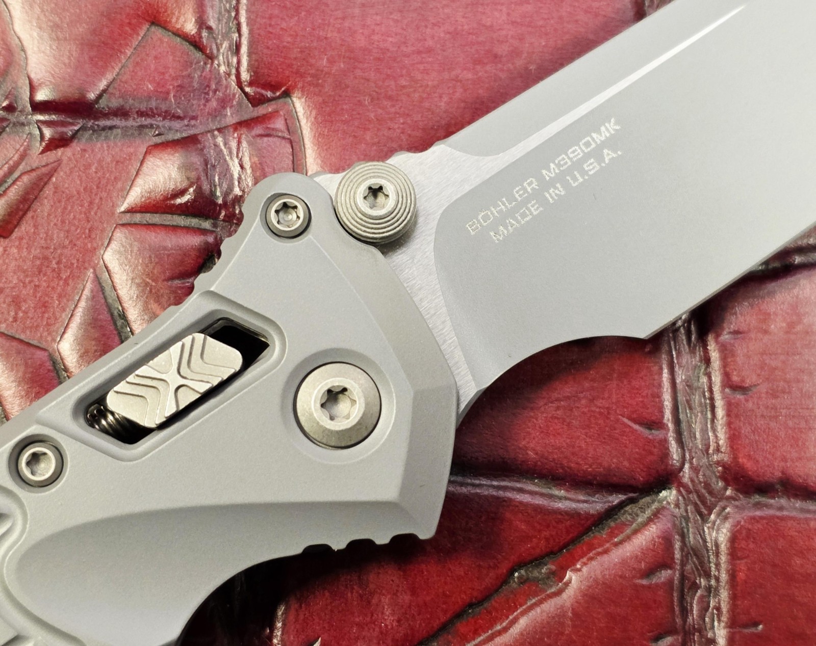 Microtech Socom RAM-LOK Manual – Cerakote Storm Grey – Frag – M390MK Blade