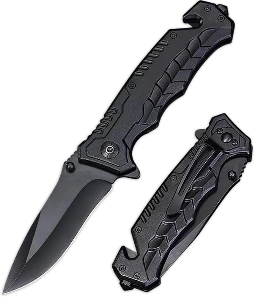 Outdoor Knife Folding Knife Spring Open Assist Survival Hunting Tactical Knife