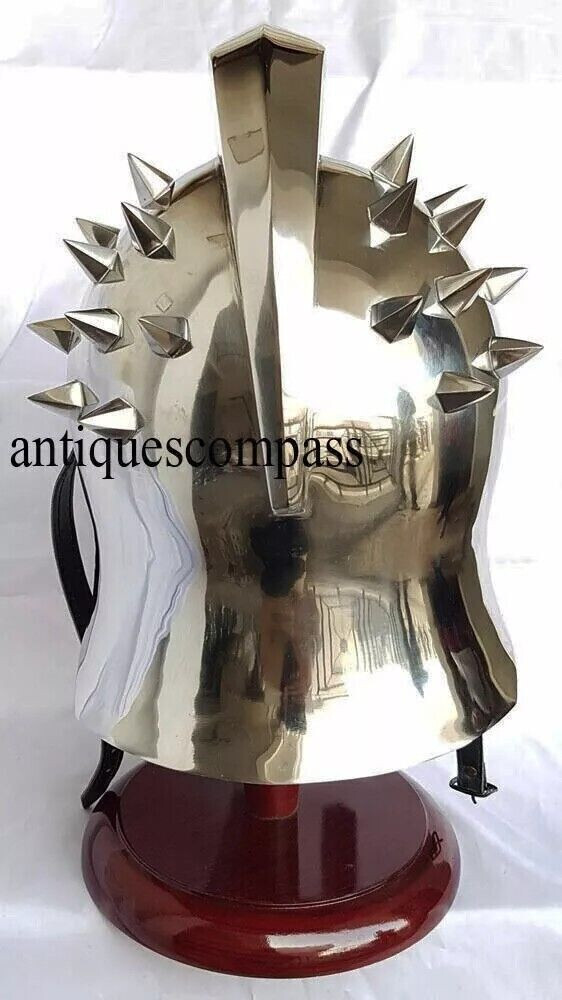 Medieval Maximus Gladiator Helmet With Wooden Stand Wearable Metal Designed Gift