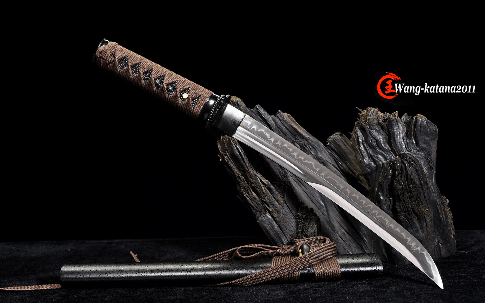 20»Tanto Clay Tempered T10 Sharp Mini Knife Katana Japanese Samurai Short Sword